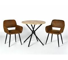 Juego de mesa de comedor y 2 sillas