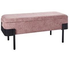 Beliani Banco de cama Chenilla WARREN 100x40