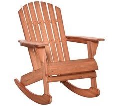 Sillón Mecedora de Madera Madera de Abeto Outsunny