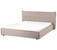 Beliani Cama Lino sintético LESTRE 201x221