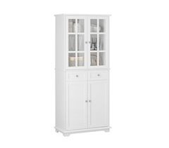Aparador Alto con 4 Puertas 2 Cajones FSB76-W SoBuy