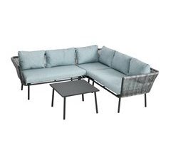Muebles de Ratán Ratán PE, Poliéster, Espuma, Aluminio Outsunny