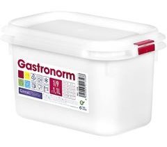 Pack de 6 tuppers de plástico rectangulares con tapa, 1 litro