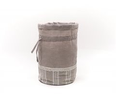 Bolsa de algodón con apliques y estampada