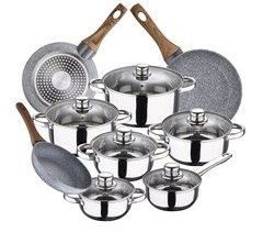 Batería de cocina 12 piezas y sartenes