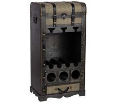 Baul botellero de madera