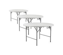 Pack 3 Mesas Plegables Redondas Thinia Home 122x122