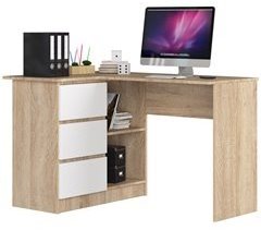Escritorio esquinero AKORD B16 izquierda 3 cajones 124x85