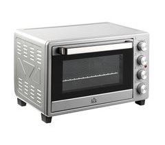 Mini Horno Eléctrico Metal, Acero Inoxidable HOMCOM