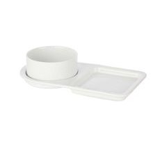 Set 2 bol + plato porcelana brunch colección VESSIA