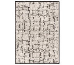 Alfombra abstracta en blanco y negro RETRO - ATTICGO 133x190