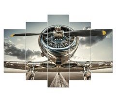 Canvas 5 piezas CHROME PLANE marca CONFORAMA