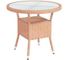 Mesa de Ratán PE, Acero Galvanizado Outsunny