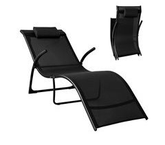 Tumbona Plegable con Almohada OGS45-SCH SoBuy