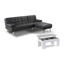 Oferta: Sofa Cama Chaise Longue XS + Mesa de Centro Elevable