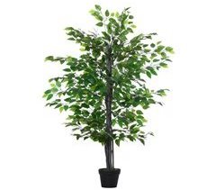 Árbol de Ficus Artificial PE, Cemento, PP, Tela