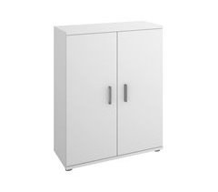 Armário multiuso com 2 portas com efeito madeira