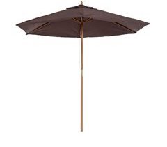 Parasol de Jardín Bambú, Madera, Poliéster Outsunny 250x250