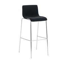 Taburete de bar clásico x1 con reposapiés y patas metálicas