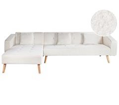 Beliani Sofá esquinero Bouclé VADSO