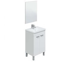 Pack muebles baño moderno (mueble, espejo, columna, lavabo)