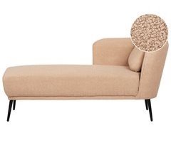 Beliani Chaise longue derecho Bouclé ARTHEZE
