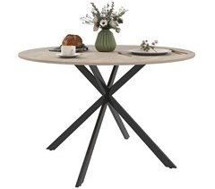 Mesa de Comedor Melamina de Madera, Acero HOMCOM