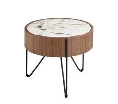 ANGEL CERDÁ Mesa rincón redonda mármol porcelánico