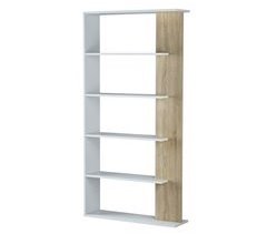 Estantería Librería Lugo Color Blanco/Roble 5 Huecos