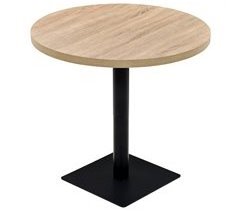 Mesa de bar bistró MDF y acero redonda 80x80