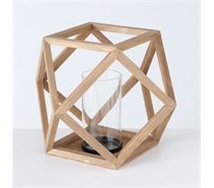 Porta velas madera TASYA 33x24cm
