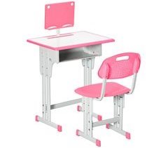 Pupitre Infantil PP, MDF, Acero HOMCOM 45x60