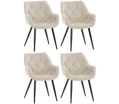 Set De 4 Silla de comedor - Tanna - Terciopelo