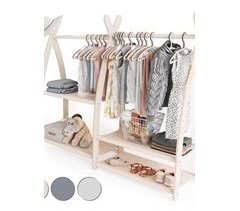 Perchero infantil MAMOI – madera natural 106