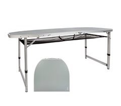 Mesa plegable altura regulable para camping con malla Aktive