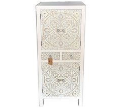 Armario de madera de 2 cajones y 4 puertas
