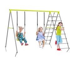 Columpio Infantil Metal, PE Outsunny