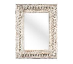 Espejo de pared rectangular fabricado en madera