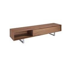ANGEL CERDA Mueble TV nogal y acero cromado