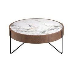 ANGEL CERDÁ Mesa centro redonda mármol porcelánico