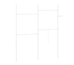 SoBuy Perchero de Pie Telescópico Ajustable KLS03-II-W