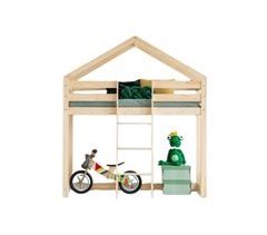 Litera de madera Mila para niños 80x180