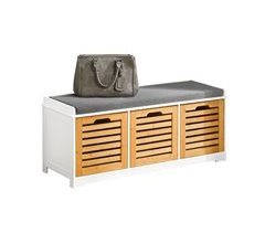 Banco de Almacenamiento con 3 Cubos FSR23-WN SoBuy