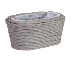 Cesto ovalado de mimbre