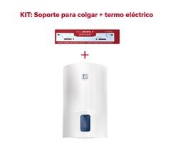 Termo eléctrico, Ariston, Lydos R 50 litros + Soporte de pared Instafix, Vertical