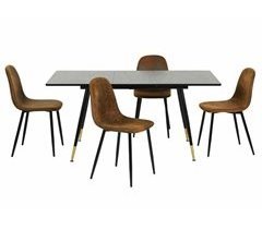 Conjunto de mesa extensible y 4 sillas