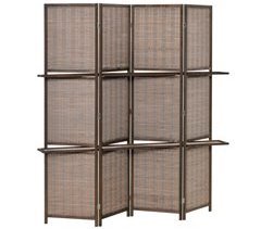 Biombo de Bambú Bambú, Madera de Pino HOMCOM
