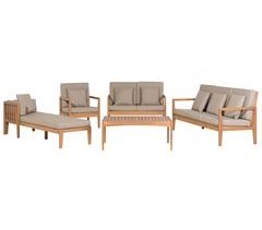 Beliani Conjunto de jardín Madera de acacia con certificado FSC® PATAJA
