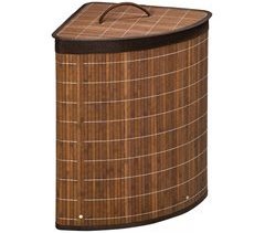 Cesta de Lavandería Bambú, Algodón, Poliéster, Metal HOMCOM