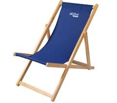 Tumbona plegable de madera Aktive